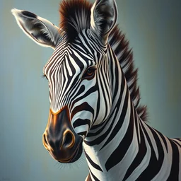 a beautiful painting of a zebra man by mynameistran and artgerm and wlop and loish and alex grey and wlop and wes anderson and spike jonze, trending on artstation
