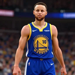 steve curry basketball player of with a beautiful and detailed, rendered as an unreal engine 5 video game, cinema 4 d, octane render, detailed, brawl stars, cinematographic, artstation greg rutkowski, full colors hd