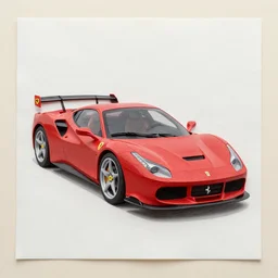 Ferrari, tissue paper art