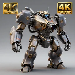 mech with minigun, highly detailed, 4 k, hdr, award - winning, octane render, artstation
