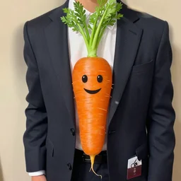 carrot wearing a suit, award winning photography, trending on artstation