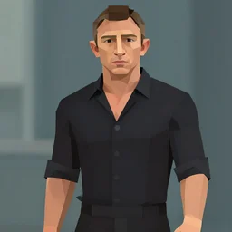 daniel craig as james bond in goldeneye 0 0 7 low poly n 6 4 screenshot