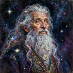 beautiful oil painting with high detail of a wise Space ent((((((aware)))))) made of stars and plasma, hybrid from dungeons and dragons and art direction by James Cameron ;by artgerm; wayne reynolds art station; cinematic quality character render; low angle; ultra high quality model; production quality cinema model