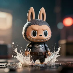lil bub in gears of war, splash art, movie still, cinematic lighting, dramatic, octane render, long lens, shallow depth of field, bokeh, anamorphic lens flare, 8 k, hyper detailed, 3 5 mm film grain