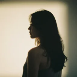 a human female shadow projected on the wall