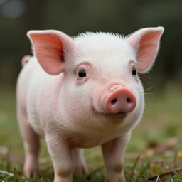 very beautiful portrait of an extremely cute and adorable little pig, smooth, perfect face, fantasy, character design by mark ryden and pixar and hayao miyazaki, sharp focus, concept art, intricate detail, cinematic lighting, hyperrealistic, 5 0 mm, diorama macro photography, 8 k, nature background