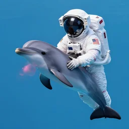 dolphin in astronaut suit