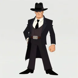 gangster character animated by ralph bakshi, great anatomy, clothes folds rendition, clean line art