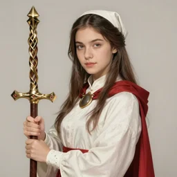 studio portrait of neutral good colorful female cleric bard healer as absurdly beautiful, gorgeous, elegant, young woman, an ultrafine hyperdetailed illustration by kim jung gi, irakli nadar, intricate linework, sharp focus, bright colors, octopath traveler, final fantasy, unreal engine 5 highly rendered, global illumination, radiant light, detailed and intricate environment