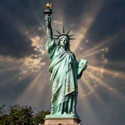 The Statue of Liberty dancing