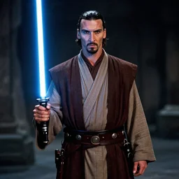 Zlatan Ibrahimovic as Obi-Wan Kenobi in Star wars (1977) cinemascope and technicolor