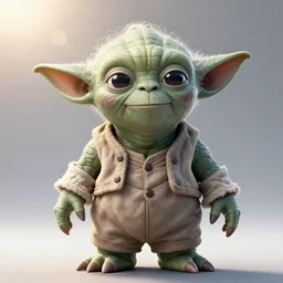 yoda with human proportions, 8 k, hyperrealism, intricate, lens flare, bloom