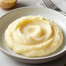 Beautiful foodphotography photograph of a potato puree day light
