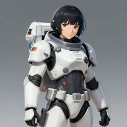 semi realistic anime illustration of space marine girl made by stanley artgerm, wlop, rossdraws, james jean andrei riabovitchev, marc simonetti, yoshitaka amano, artstation