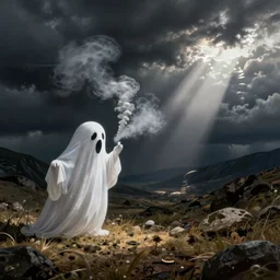a ghost farting, ghost farts don't smell but are solid and hateful
