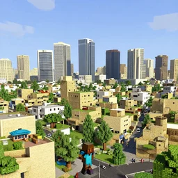 the city of Tel Aviv in Minecraft