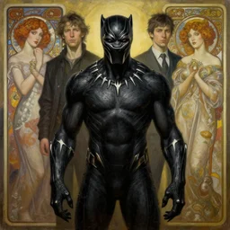 gothic black panther by Simon Stålenhag, by Stanley Artgerm Lau, Greg Rutkowski,Thomas Kindkade, Alphonse Mucha, Loish, Norman Rockwell,trending on artstation , rule of thirds, Highly detailed, anatomically correct, dramatic lighting, oil on canvas.
