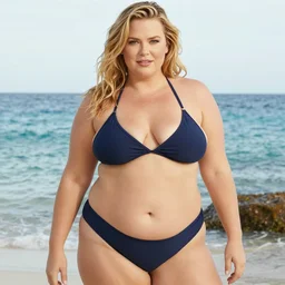 thick chubby curvy kristen bell in a bikini with a chubby belly, professional magazine photoshoot