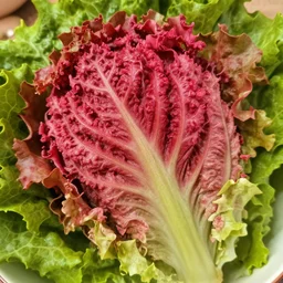 a bright red colored head of butter lettuce with a soft velveteen texture