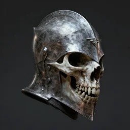 crow skull knight helmet, headshot, side elevation, grimdark, fantasy, dark souls, hyperrealistic, art by mike franchina