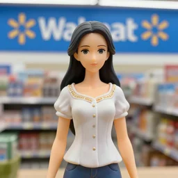 figurine of walmart wearing an elegant summer blouse, personification, embodiment of concept, symbolization, official store photo, commercial photo, featured on amiami, lovecraftian, 8 k, 8 5 mm, beautiful composition