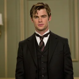 still of chris hemmsworth as jay gatsby in the great gatsby (2013)