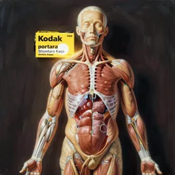 kodak portra, exploded view of human anatomy, shintaro kago