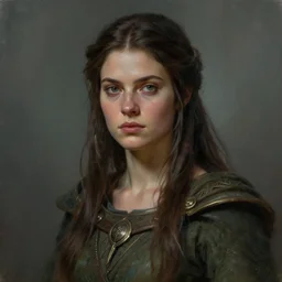 perfectly - portrait of a beautiful female druid netflix character, gloomy vibe, intricate, highly detailed, digital painting, loose brush strokes, realistic shaded lighting, artstation, concept art, smooth, sharp focus, illustration, realism, oil painting, unreal engine 5, 8 k, art by peter mohrbacher and sam spratt