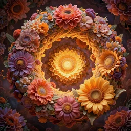 the ouroboros of infinite flower universes, by adriaen van der spelt, dichromatism, paradox, volumetric light, insanely detailed and intricate, hypermaximalist, warm colors, dramatic lighting, smooth, sharp focus, extremely detailed, aesthetically pleasing composition