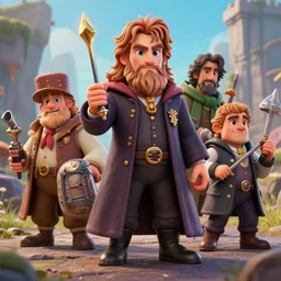 hagrid, clash royal style characters, unreal engine 5, octane render, detailed, cinematografic, cinema 4 d