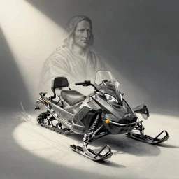 a da Vinci scetch of a snowmobile