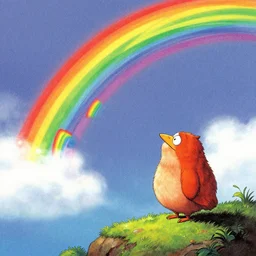 rainbow by greg rutkowski and james gurney.
