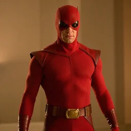 long shot, film still of red mystique from x - men, warm lighting, 1 2 0 mm, 8 k