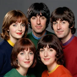 the beatles as alluring women in color