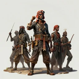 somali pirates, a detailed matte painting by anton pieck, deviantart contest winner, fantasy art, concept art, official art, matte drawing