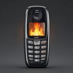 nokia phone on fire