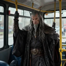 photo of sauron taking the bus