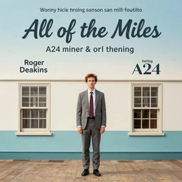 Movie Poster for short film titled All of the Miles, A24, Indie Film, Highly Detailed, Style of Wes Anderson, Roger Deakins
