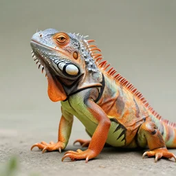 iguana dressed as a clown