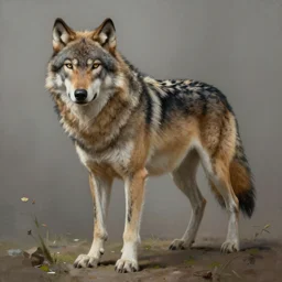 a portrait painting of a wolf shepard, ultra detailed fantasy, dndbeyond, dnd character portrait, full body, pathfinder, pinterest, art by ralph horsley, karol bak, ed binkley
