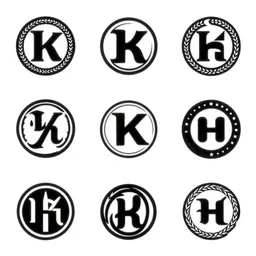 several unique logos in different genres of art style.