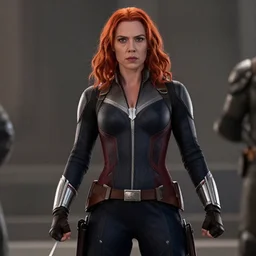Norman Reedus!!! as Black Widow from The Avengers, cinematic photo