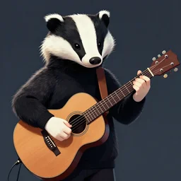 badger touch guitar , digital Art, Greg rutkowski, Trending cinematographic artstation