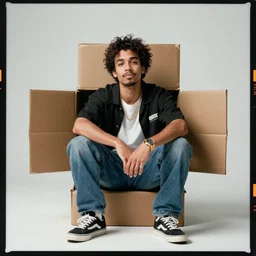 First Official image from Cardboard, new drama film directed by Spike Jonze starring Tony Revolori as a Philadelphia b-boy in 1990, shot on Kodak Vision 200T, stunning cinematography, light diffusion, film grain, 8k print.