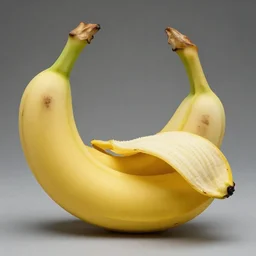 a photograph of a chubby furry banana