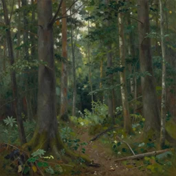 a painting of a forest by kristoffer zetterstrand