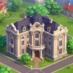 Screenshot of a baroque house from Cities: Skylines