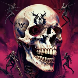 Realm of death, in the style of Oleg Zherebin, Karlkka, trending on Artstation, 8K, highly detailed, vibrant colors