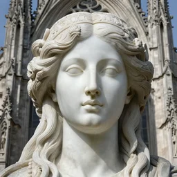 hyperrealistic pre - raphaelite portrait photo of a sublime female head merging with a cathedral building, etheric, evoking symbolic metaphors, head in focus, ornamental, intricate, elegant, golden ratio, sharp focus, dramatic lighting, art by ernst haeckel, h. r. giger, john william godward, gustav klimt, zdzisław beksinski