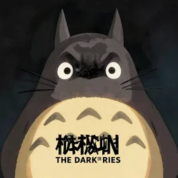 still from Batman the dark knight rises in Miyazaki's Totoro